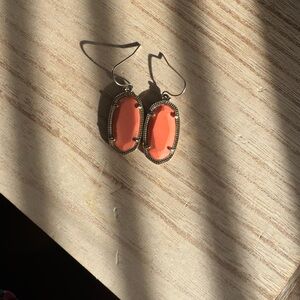 Elegant Coral Drop Kendra Scott Earrings